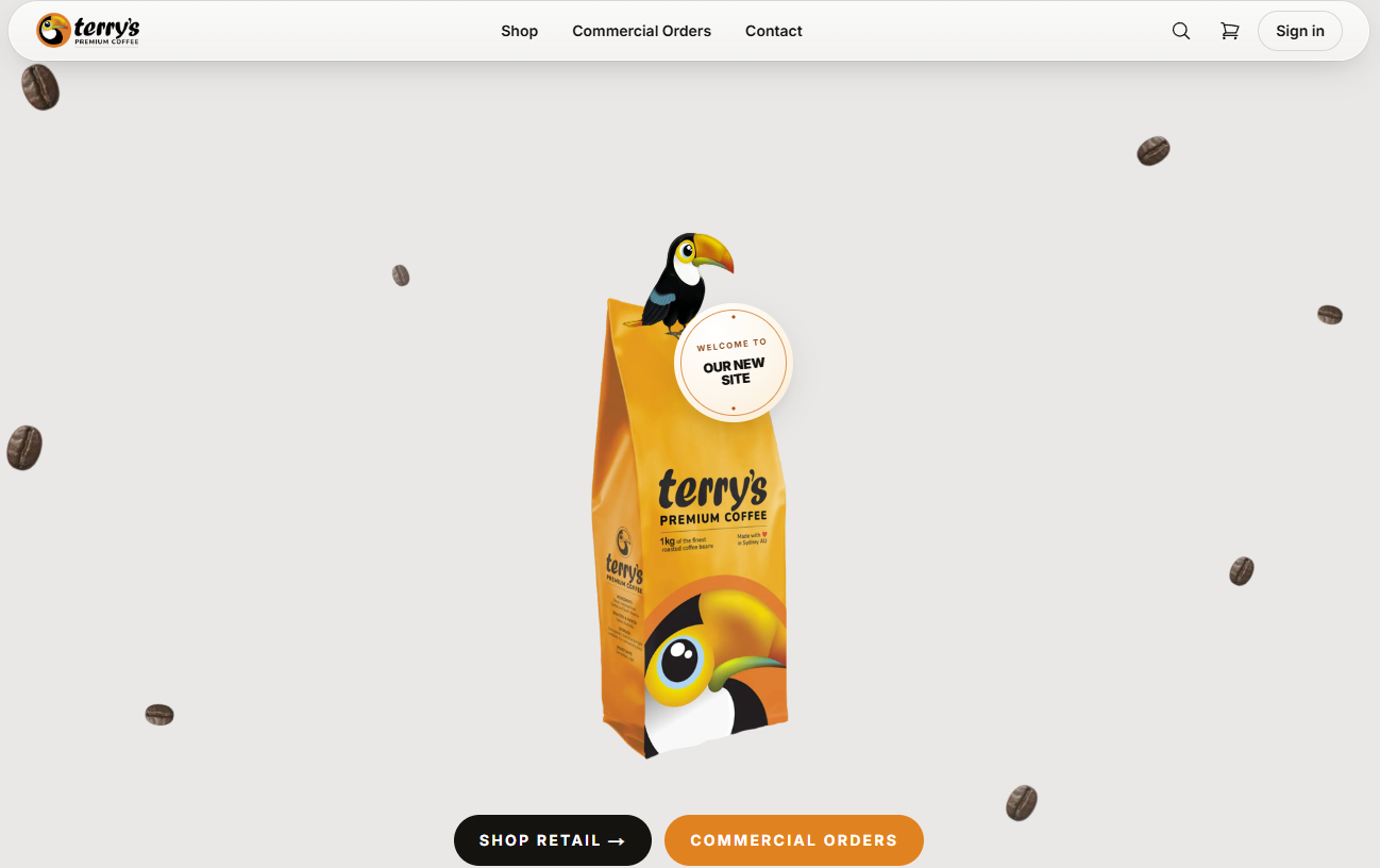 An image of the Terry's Coffee project.